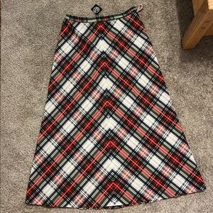 Vintage Plaid A-Line Christmas or holiday Skirt